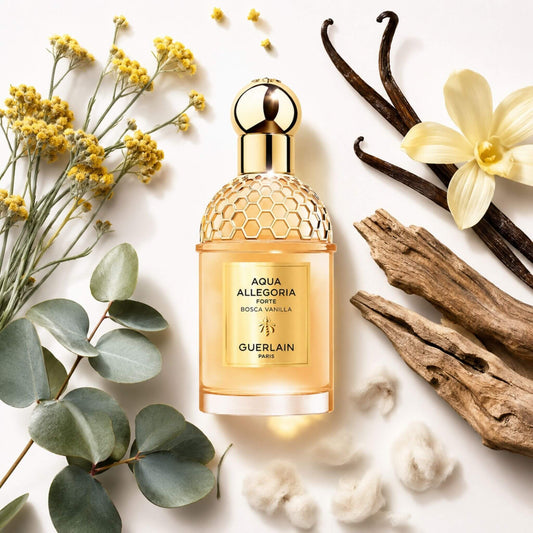 Bottle of Guerlain Bosca Vanilla Forte for decanting into perfume samples