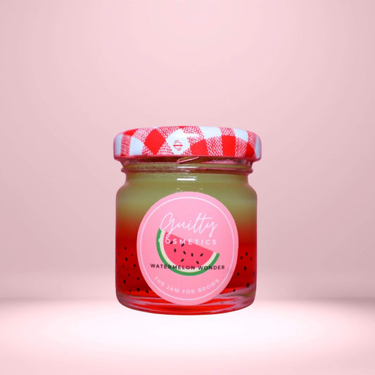Watermelon scented brow styling wax for fluffy soap brows and all-day brow hold