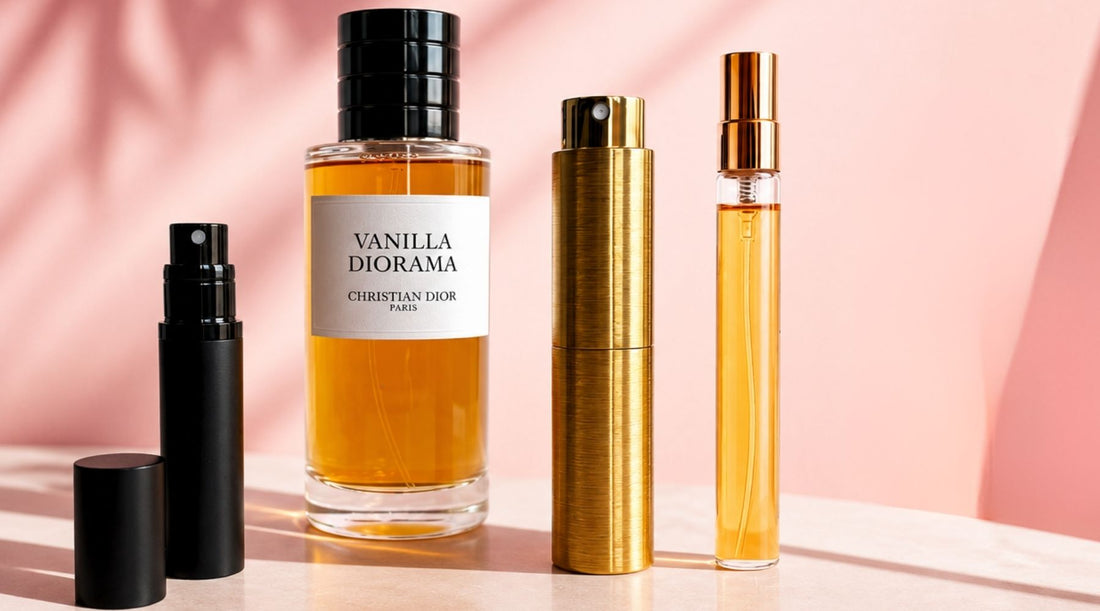 Try 10ml perfume samples and cologne decants