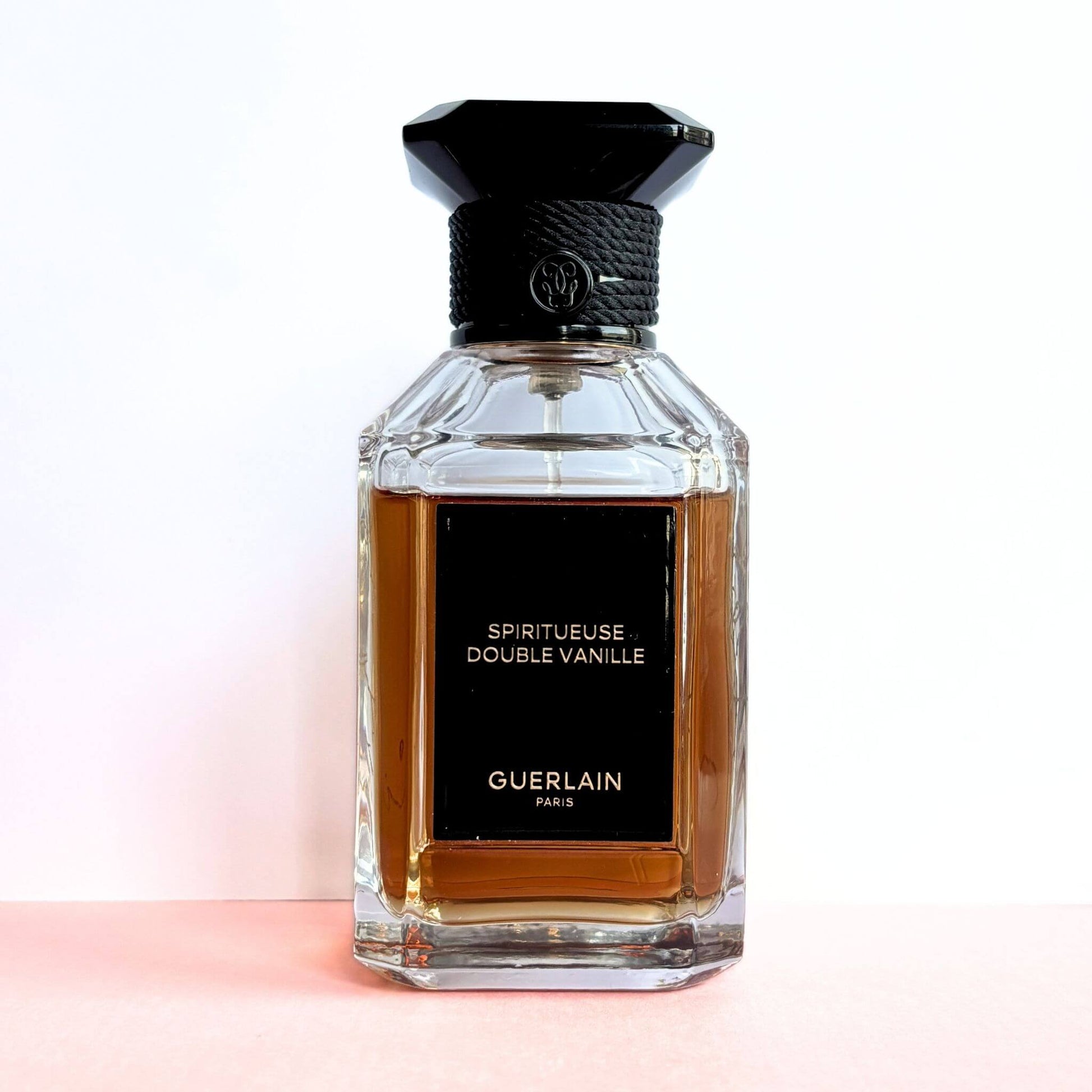 Real Guerlain Spiriteuse Double Vanille bottle with macerated juice