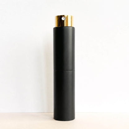 Perfume atomizer for carry-on in matte black