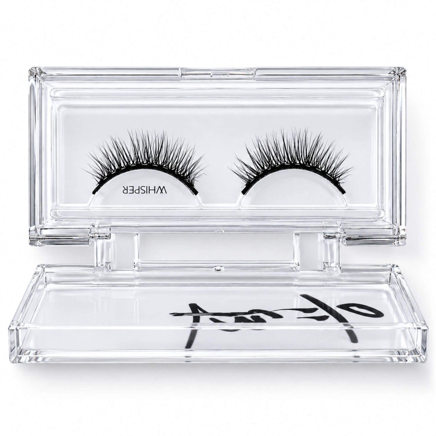 Natural faux mink magnetic lashes in acrylic case