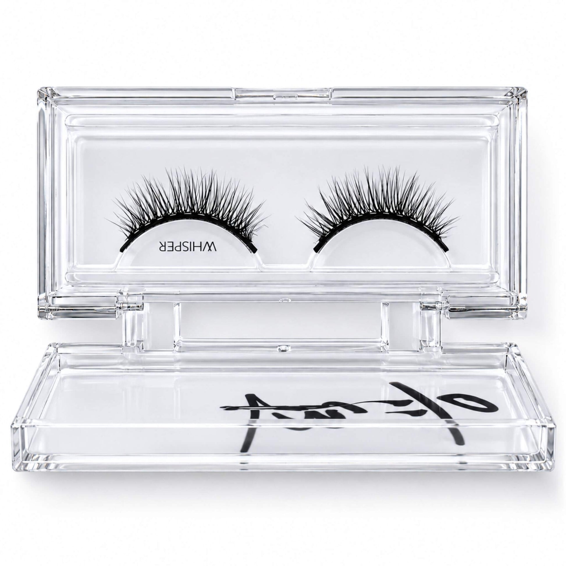 Natural faux mink magnetic lashes in acrylic case
