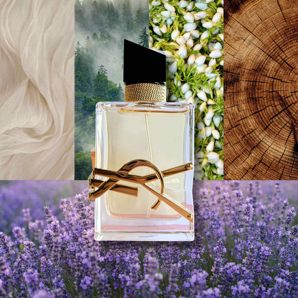 Lavender, musk, and woody notes in Libre