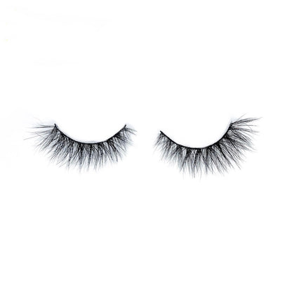 Close up of Cherry Bomb lashes. Slightly flared, subtle glam style